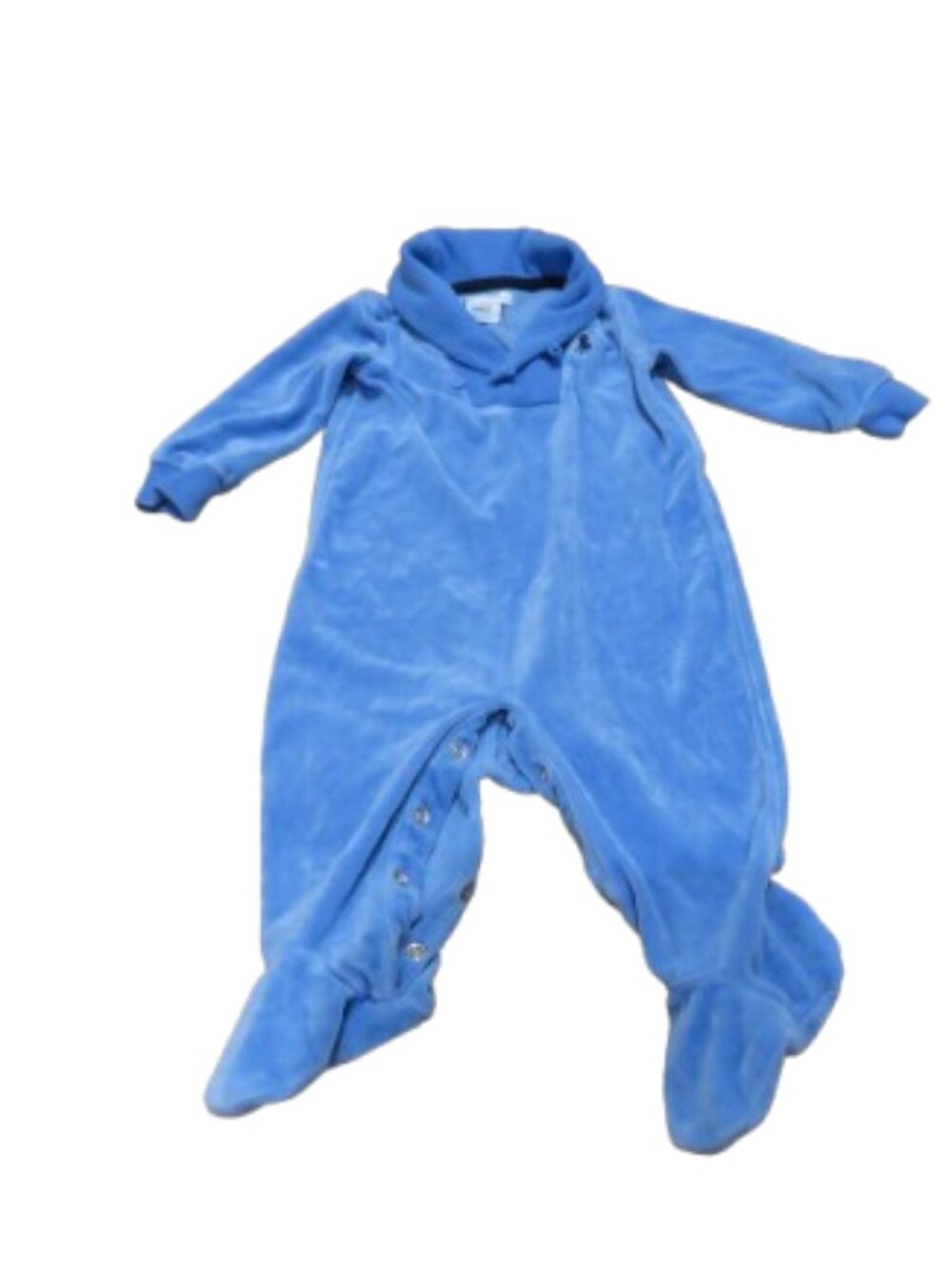 RALPH LAUREN Shawl Collar Baby Velour Footed Coverall Blue 6 Months Warm Winter